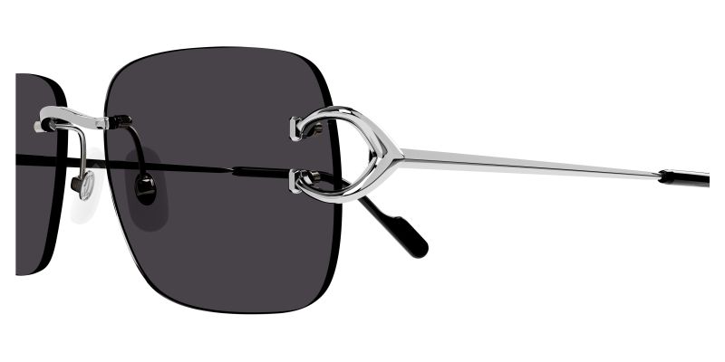 Détail de la charnière des lunettes de soleil Cartier CT0330S